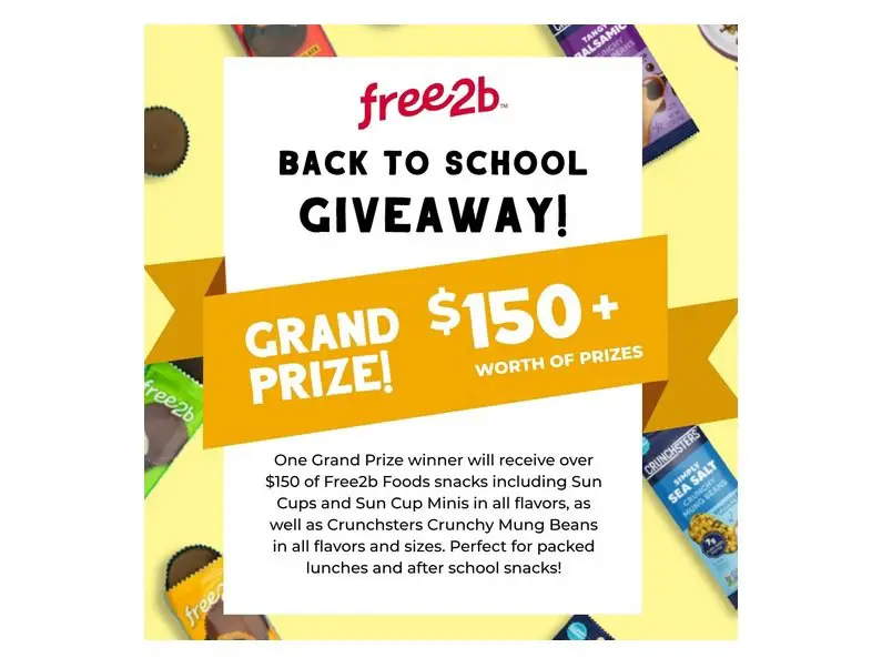 Free2b Back to School Giveaway - Win a $150 Back to School Package