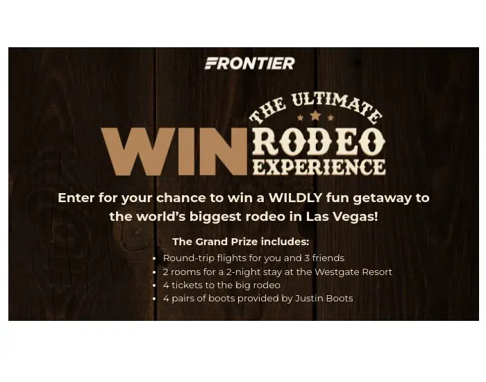 Frontier Airlines Ultimate Rodeo Giveaway - Win A Trip For 4 To Las Vegas & More