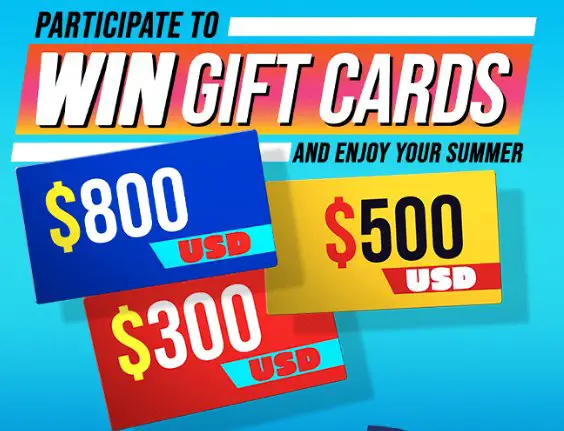 FUD Summer Gift Cards Giveaway – Win $800 Gift Card (42 Winners)