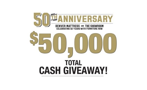 Furniture Row 50th Anniversary Giveaway - Win $10,000 Cash!