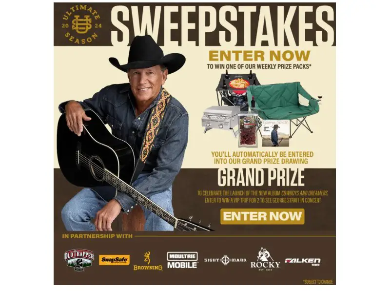 Game & Fish Magazine Ultimate Season Sweepstakes - Win A Trip For 2 To A George Strait Concert Or Outdoor Gear