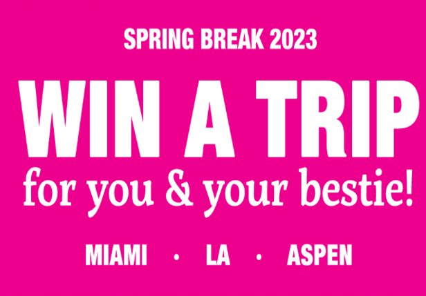 Garage Clothing Spring Break Contest - Win A $5,000 Trip For 2 To Miami, LA, or Aspen