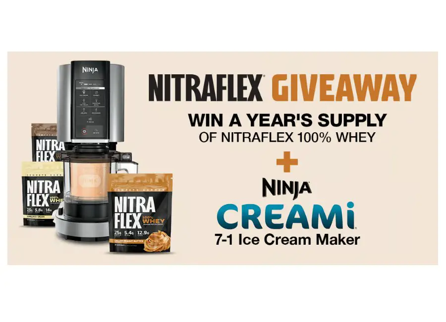 GAT Sport Year Supply of Nitraflex & Ninja Creami Giveaway - Win A Year's Supply Of Nitraflex Or A Ninja Creami