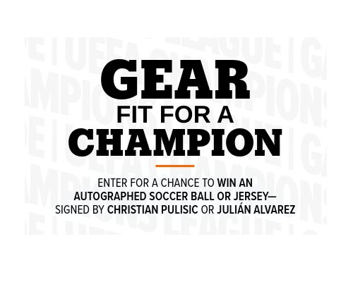 Gatorade 2024 UCL Sweepstakes - Win A Signed Soccer Ball Or Jersey