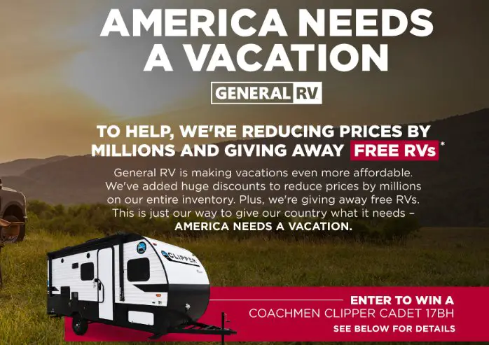 General RV America Needs A Vacation Giveaway - Win A Coachmen Clipper Cadet RV