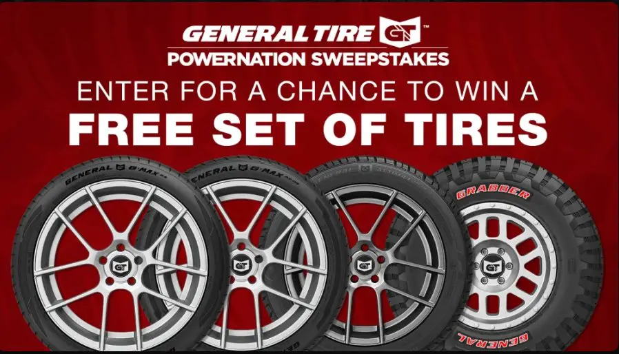 General Tire POWERNATION Sweepstakes - Win A Set Of Tires