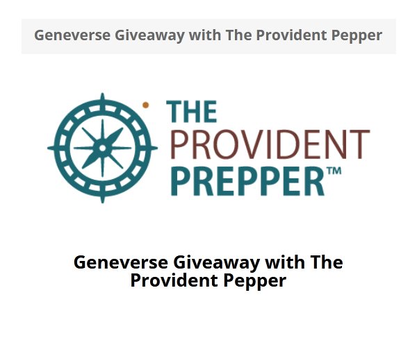 Geneverse Giveaway With The Provident Pepper - Win A HomePower Two Pro With 400 Solar Charging