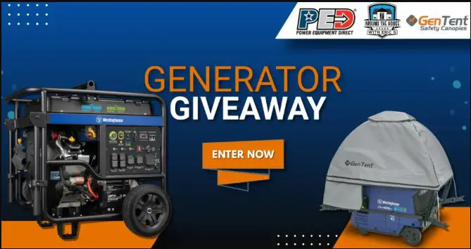 GenTent Generator Sweepstakes – Win A Westinghouse 15,000-Watt Electric Start Portable Generator & More (8 Winners)