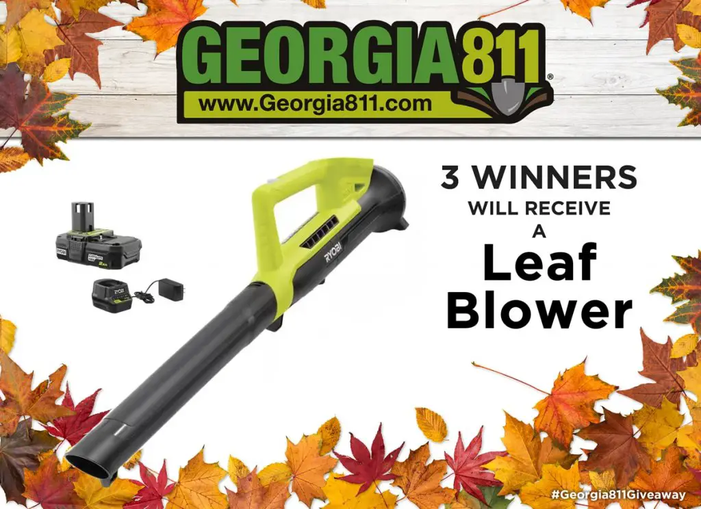 Georgia 811 October giveaway - 3 Cordless Leaf Blowers Up For Grabs