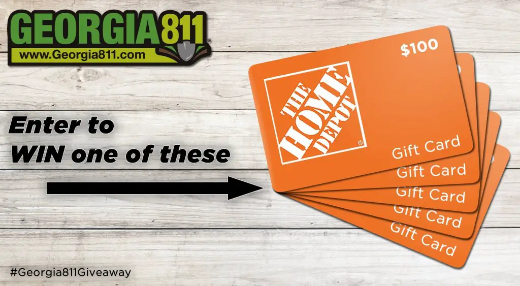 Georgia811 $100 Home Depot Gift Card Sweepstakes {5 Winners}