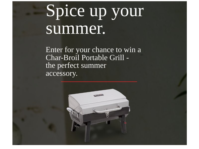 Ghost Tequila Spice Up Summer On-Premise Sweepstakes - Win A Portable Grill (Limited States)