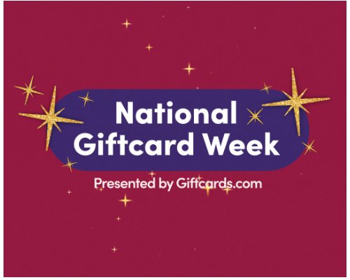 Giftcards.com National Giftcard Week Sweepstakes - Win A $500 Gift Card (10 Winners)