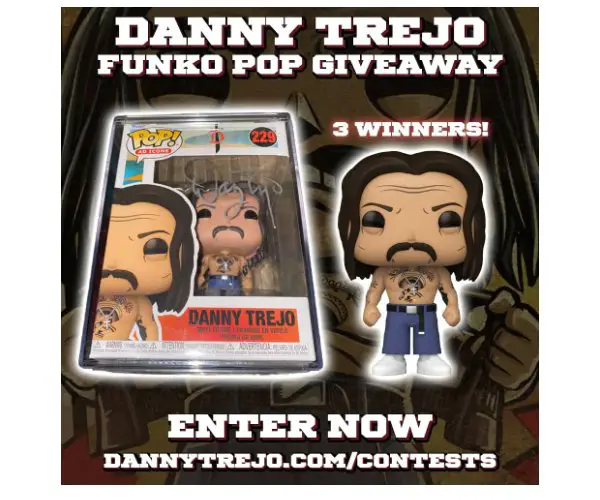 Gleam Danny Trejo Funko Pop Giveaway - Win A Signed Danny Trejo Funko Pop (3 Winners)