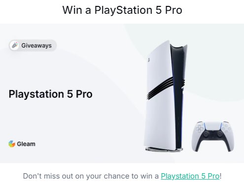 Gleam PlayStation 5 Pro Giveaway - Win A  PlayStation 5 Pro Console