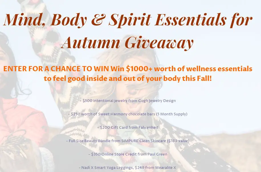 Gogh Jewelry Mind Body & Spirit Essentials For Autumn Giveaway - Win $1,937 Worth Of Wellness Essentials