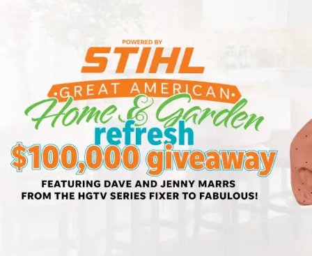 Great American Home & Garden Refresh $100,000 Giveaway – Win $100,000 Cash, Gift Card & Design Consultation (3 Winners)