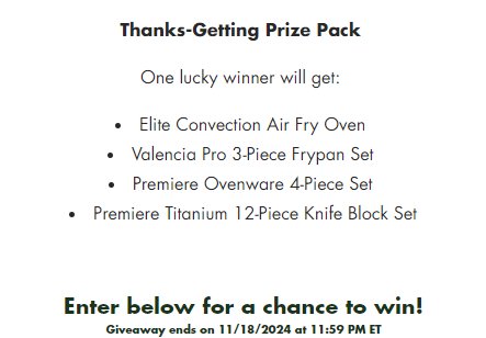 Green Pan Thanks-Getting Giveaway - Win Some Thanksgiving Essentials