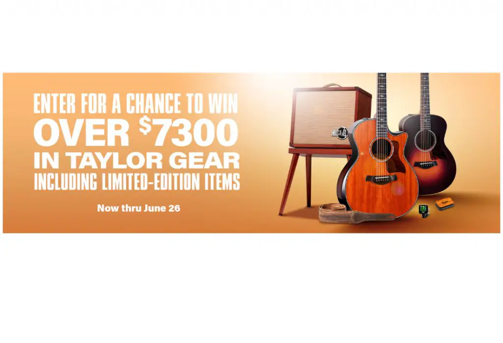 Guitar Center Taylor Event Sweepstakes - Win 2 Taylor Acoustic Guitars & More