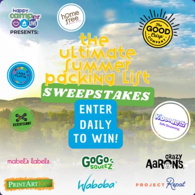 Happy Camper Summer Packing List Sweepstakes - Win 1 Of 5 Summer Camp Prize Packs (5 Winners)