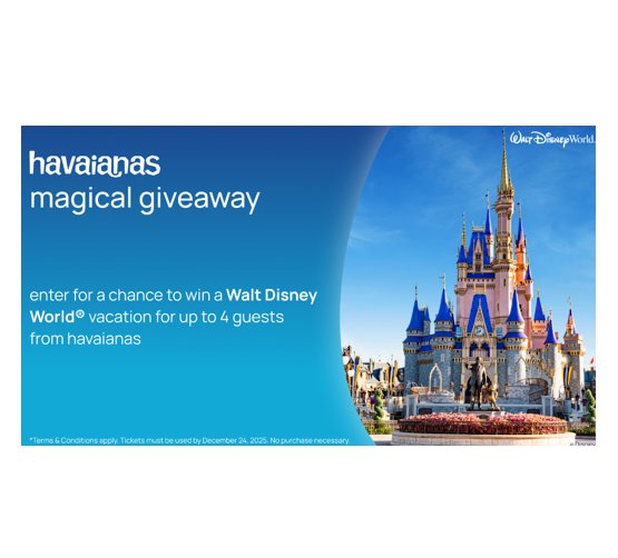 Havaianas Magical Giveaway - Win A Walt Disney World Vacation For 4