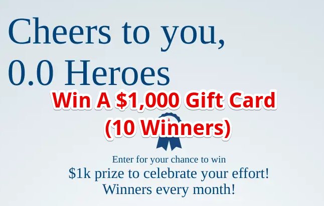 Heineken 0.0 Heroes Contest - Win A $1,000 Gift Card (10 Winners)