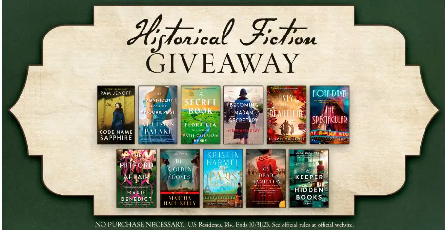 Historical Fiction Giveaway – Win Some Amazing Historical Novels Including Becoming Madam Secretary & More