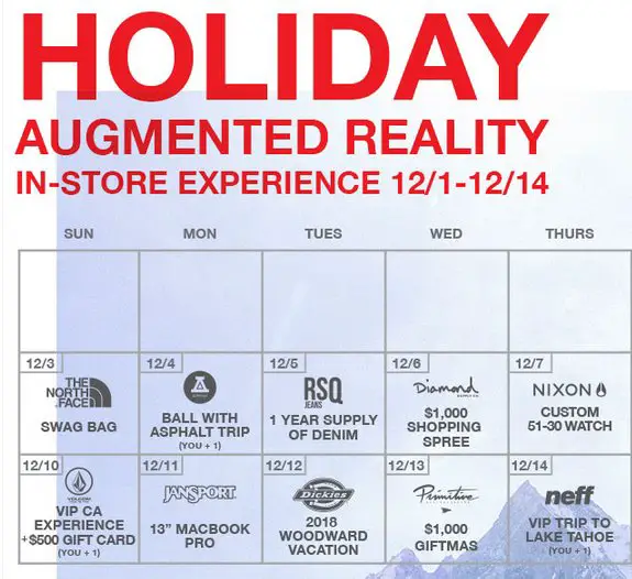 Holiday In-Store Augmented Reality Sweepstakes