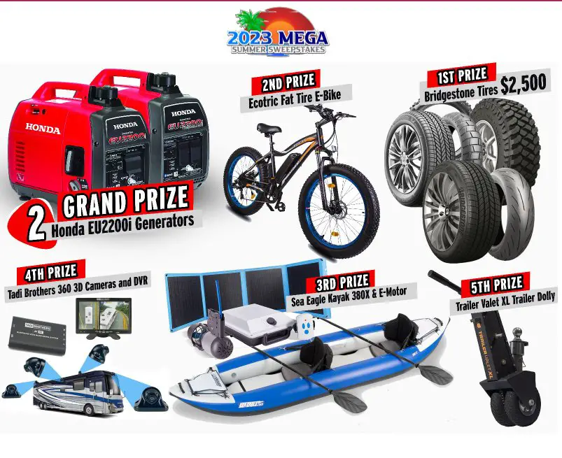 Honda + SkyChick Adventures Skyway to Highway Sweepstakes – Generators, EBike & More  Up For Grabs(6 Winners)