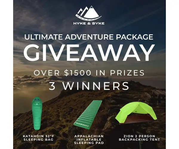 Hyke And Byke Ultimate Adventure Package Giveaway - Win A Sleeping Bag, A Two Person Tent And Inflatable Sleeping Bag (3 Winners)