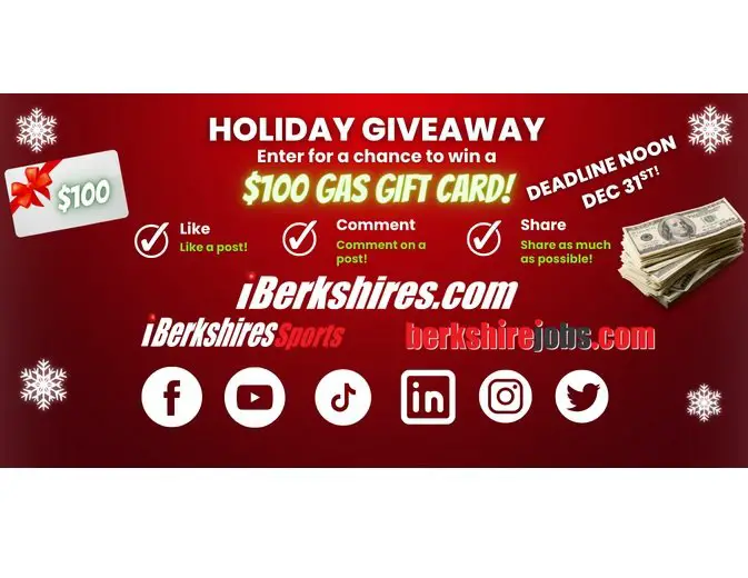 iBerkshires.com Holiday Social Media Giveaway - Win A $100 Gas Card