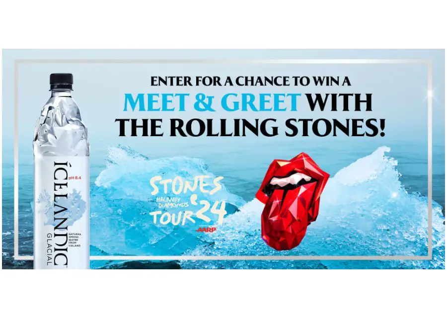 Icelandic Glacial Rolling Stones Sweepstakes - Win 2 Tickets To The Rolling Stones Show