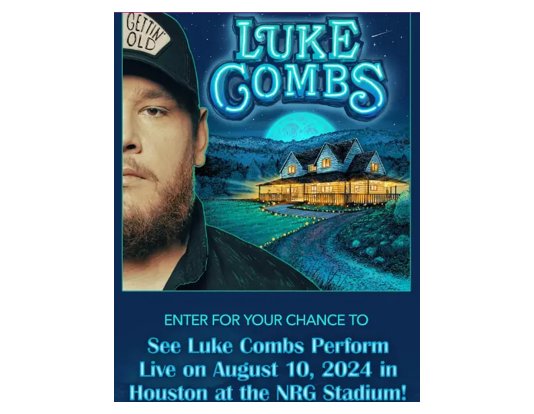 iHeartMedia Romeo’s Luke Combs Flyaway Sweepstakes - Win A Free Trip For 2 To See Luke Combs Live, In Houston, TX