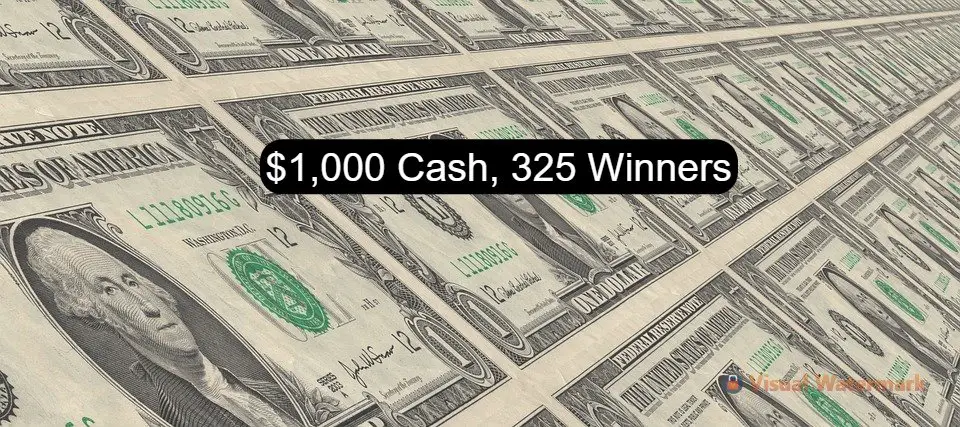 iHeartRadio $1,000 Cash Giveaway - $1,000 Cash, 325 Winners