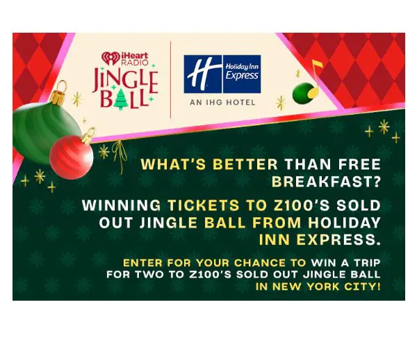 IHeartRadio Jingle Ball 2024 Sweepstakes - Win A Trip For Two To New York