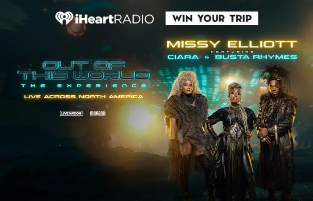 iHeartRadio Missy Elliott’s Out Of This World The Experience Tour Sweepstakes – Win A Trip For 2 To The Missy Elliott’s Out Of This World Experience Tour