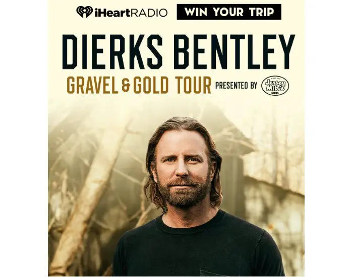 IHeartRadio Sweepstakes - Win Your Trip To See Dierks Bentley On The Gravel & Gold Tour