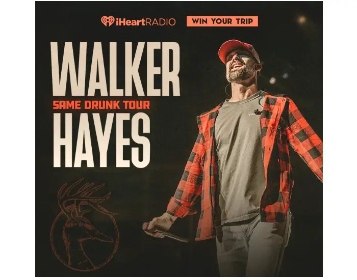 IHeartRadio Sweepstakes - Win Your Trip To See Walker Hayes Same Drunk With Meet & Greet