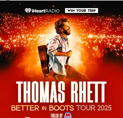 iHeartRadio Thomas Rhett Better In Boots Tour Sweepstakes - Win A 2 - Night Trip For 2 To See Thomas Rhett Live In The US