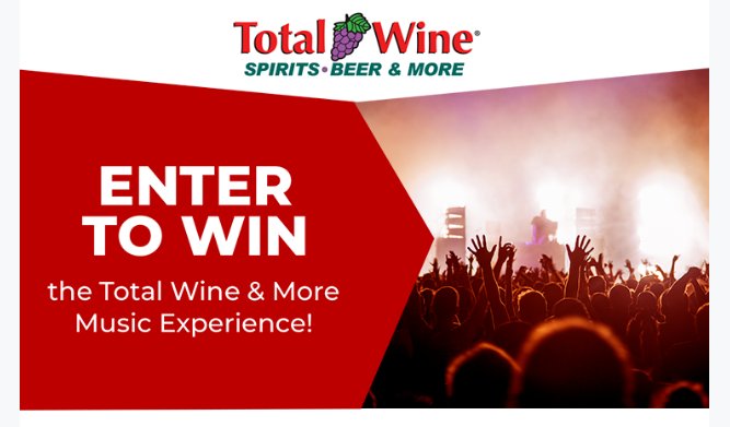 iHeartRadio Total Wine & More Music Experience Sweepstakes – Win 4 Tickets To Three 2023 Concerts Nearest Your Home