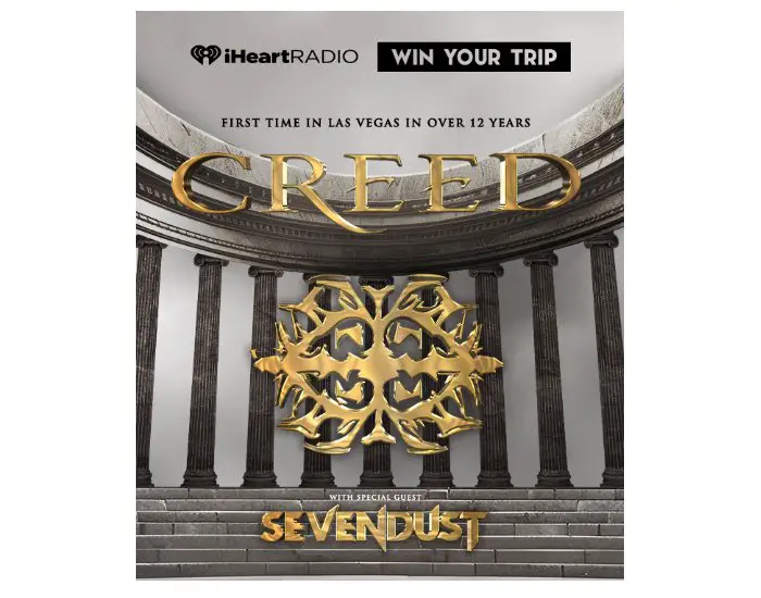 IHeartRadio Win Your Trip To See Creed NYE Las Vegas Sweepstakes - Win A Trip For 2 To Las Vegas