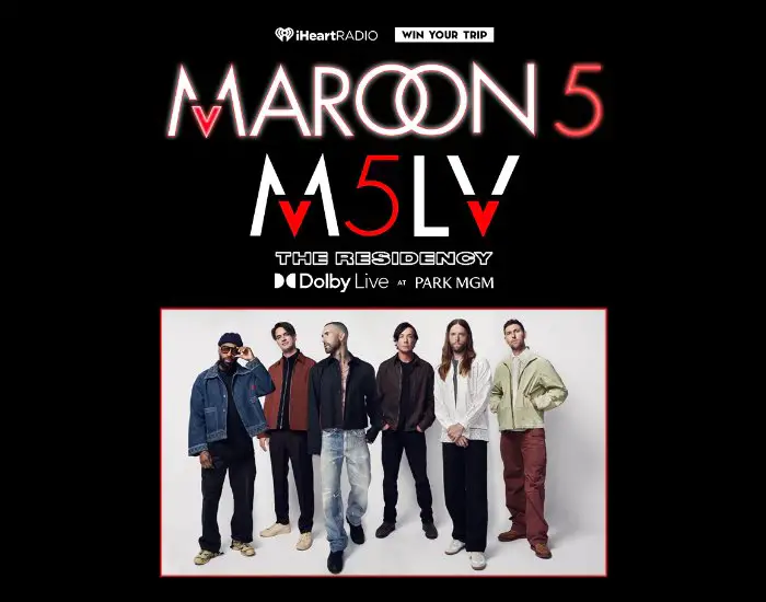 IHeartRadio Win Your Trip To See Maroon 5 M5LV Vegas Residency Sweepstakes - Win A Trip To See Maroon 5 Live