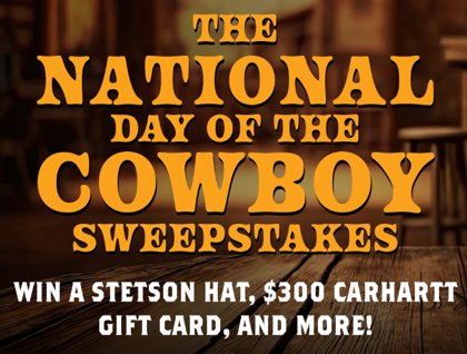 INSP.com  National Day Of The Cowboy Sweepstakes - Win A Cowboy Hat, 300 Gift Card & More