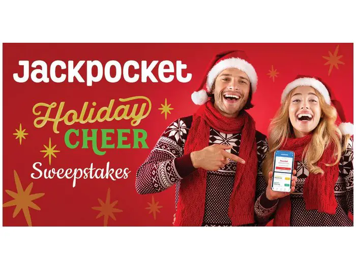 Jackpocket Holiday Cheer Sweepstakes - Win A $1,000 Jackpocket Credit (Limited States)