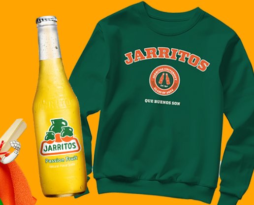 Jarritos Follow Your Passion Sweepstakes - Jarritos varsity sweatshirt + Jarritos Passion Fruit soda pack {12 Winners}