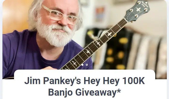 Jim Pankey's Hey Hey 100K Banjo Giveaway - Win A Recording King RK-R35 Madison Banjo