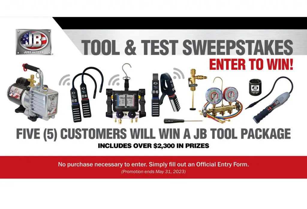 Johnstone Supply Tool And Test Sweepstakes - Win $2,300 Worth Of DIY Tools (5 Winners)