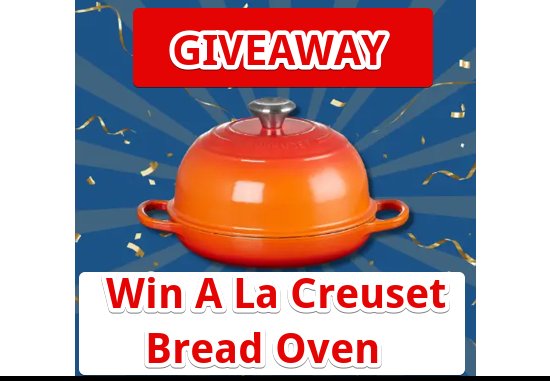 Just A Pinch La Creuset Bread Oven Sweepstakes - Win A La Creuset Bread Oven