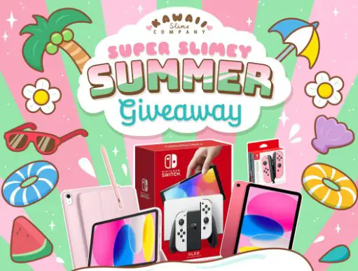 Kawaii’s Super Slimey Summer Giveaway 2024  - Apple iPad, Nintendo Switch & More Up For Grabs