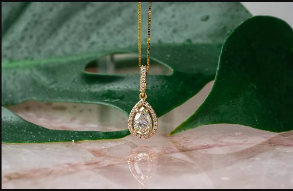 Kesslers Diamonds Pear Cut Diamond Pendant Giveaway - Win A 14K Yellow Gold Diamond Pendant Worth $3,900