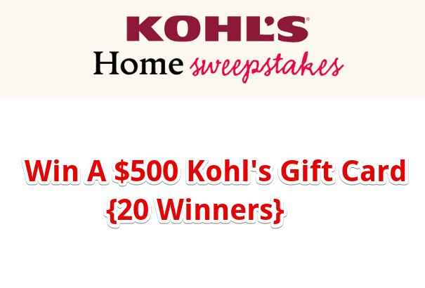 Kohl’s Home Vision Board Sweepstakes - Win A $500 Kohl’s Gift Card